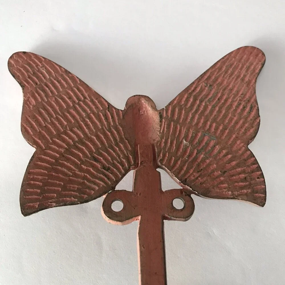 Vintage Cast Iron Wall Hook Decoration Butterfly Decor Victorian Fairy Rustic